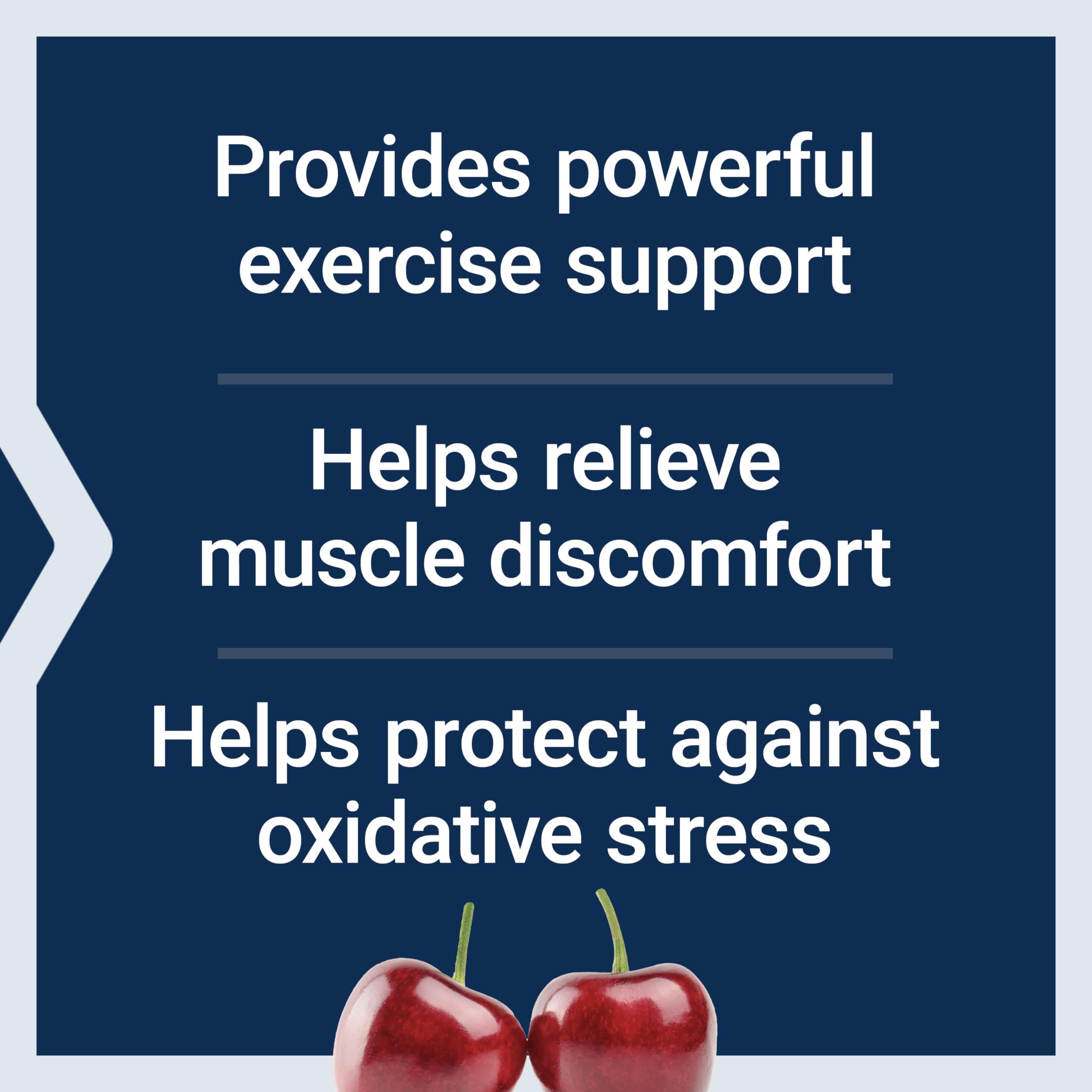 Life Extension Tart Cherry Powder 480mg capsules on a wooden table