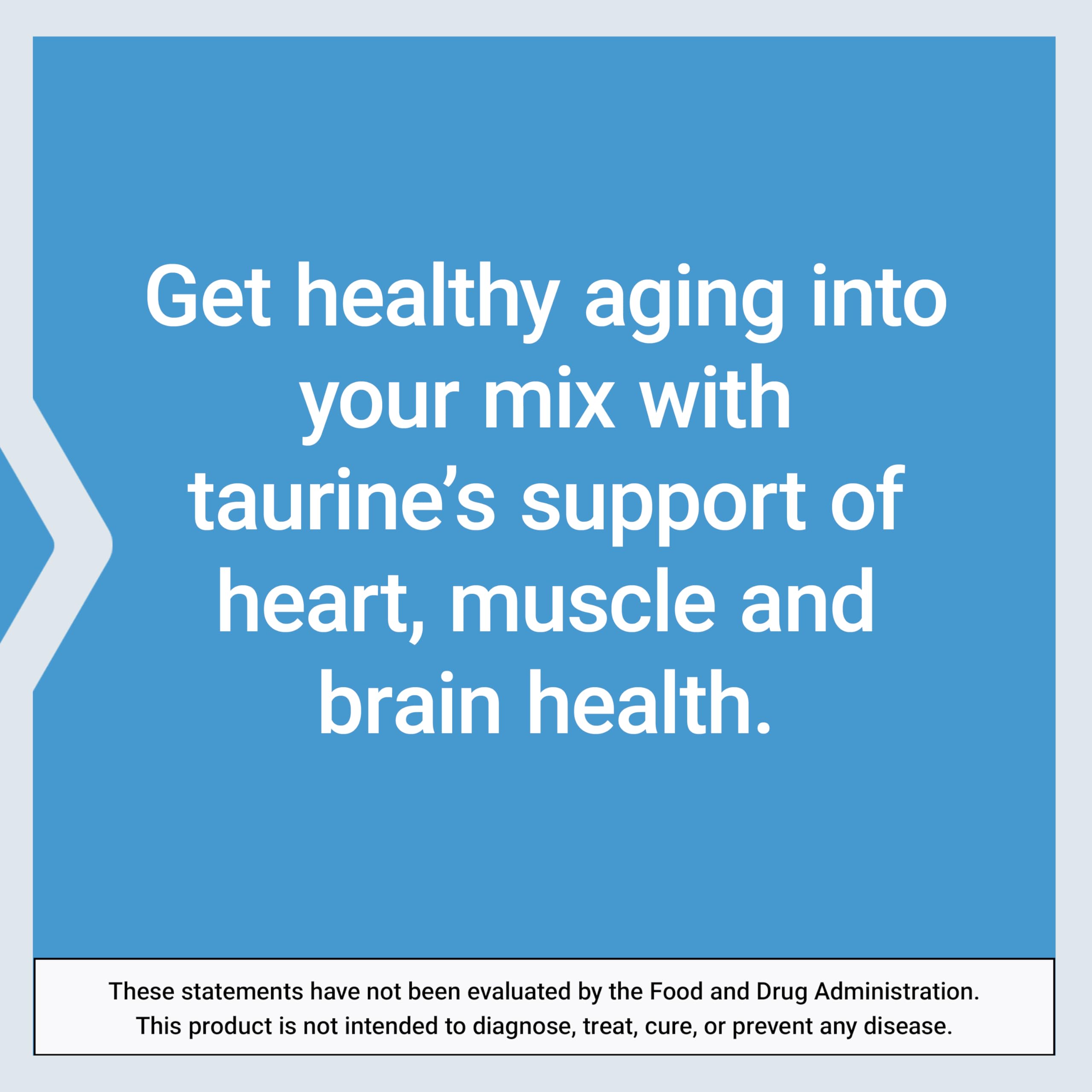 Life Extension Taurine Supplement 750mg side view