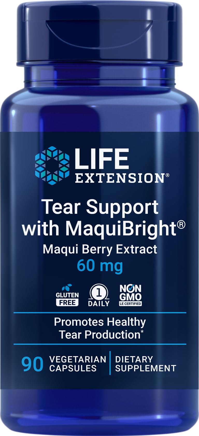 Life Extension Tear Support with MaquiBright front view of packaging