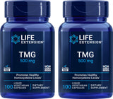Life Extension TMG 1000mg 100 Liquid Vegetarian Capsules front view