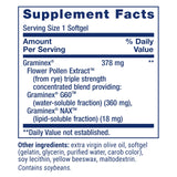 Life Extension Triple Strength ProstaPollen™ softgels on a wooden table