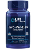 Life Extension Two-Per-Day Multivitamin front view with capsule bottle