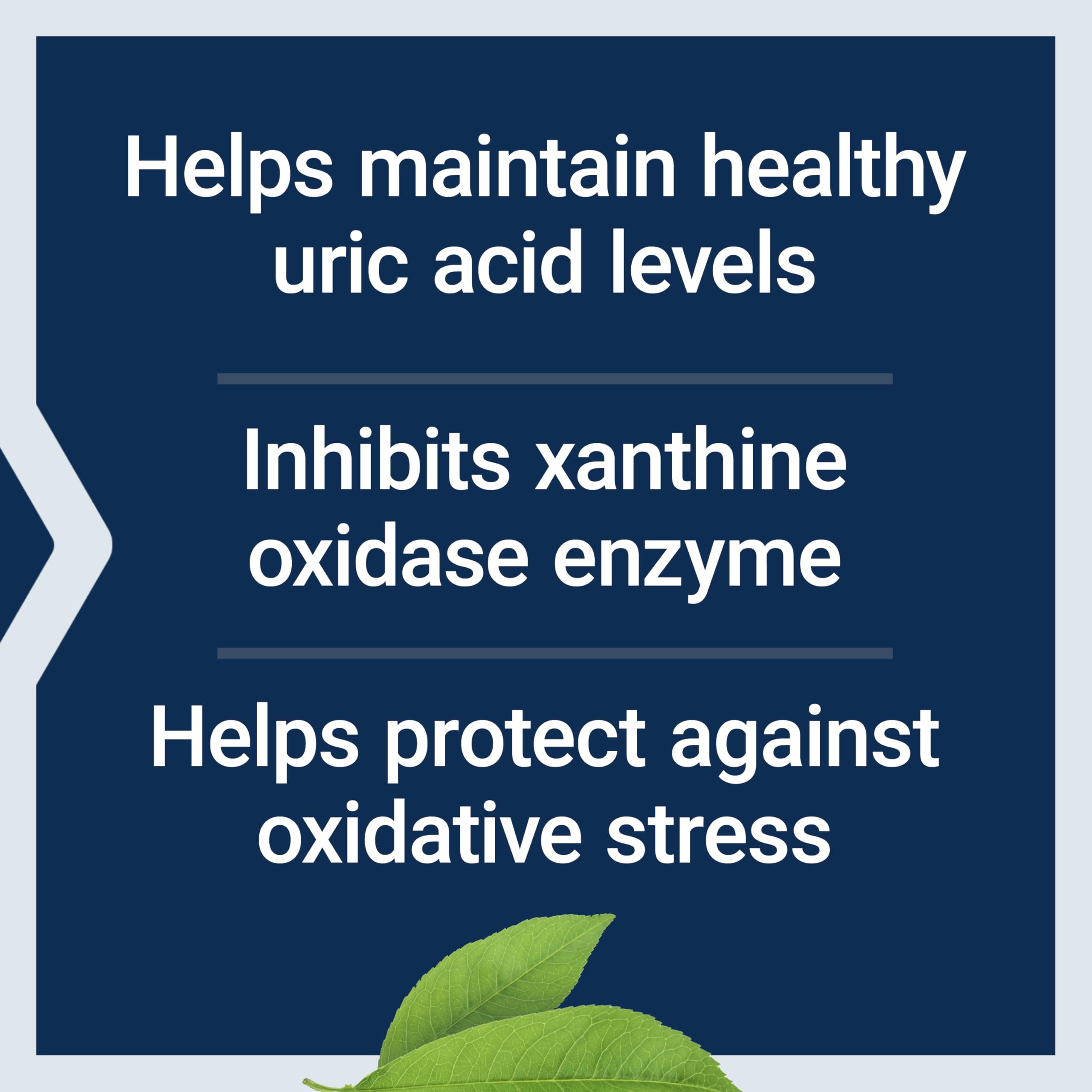 Life Extension Uric Acid Control 500mg capsule on a wooden surface