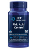 Life Extension Uric Acid Control 500mg front view of packaging