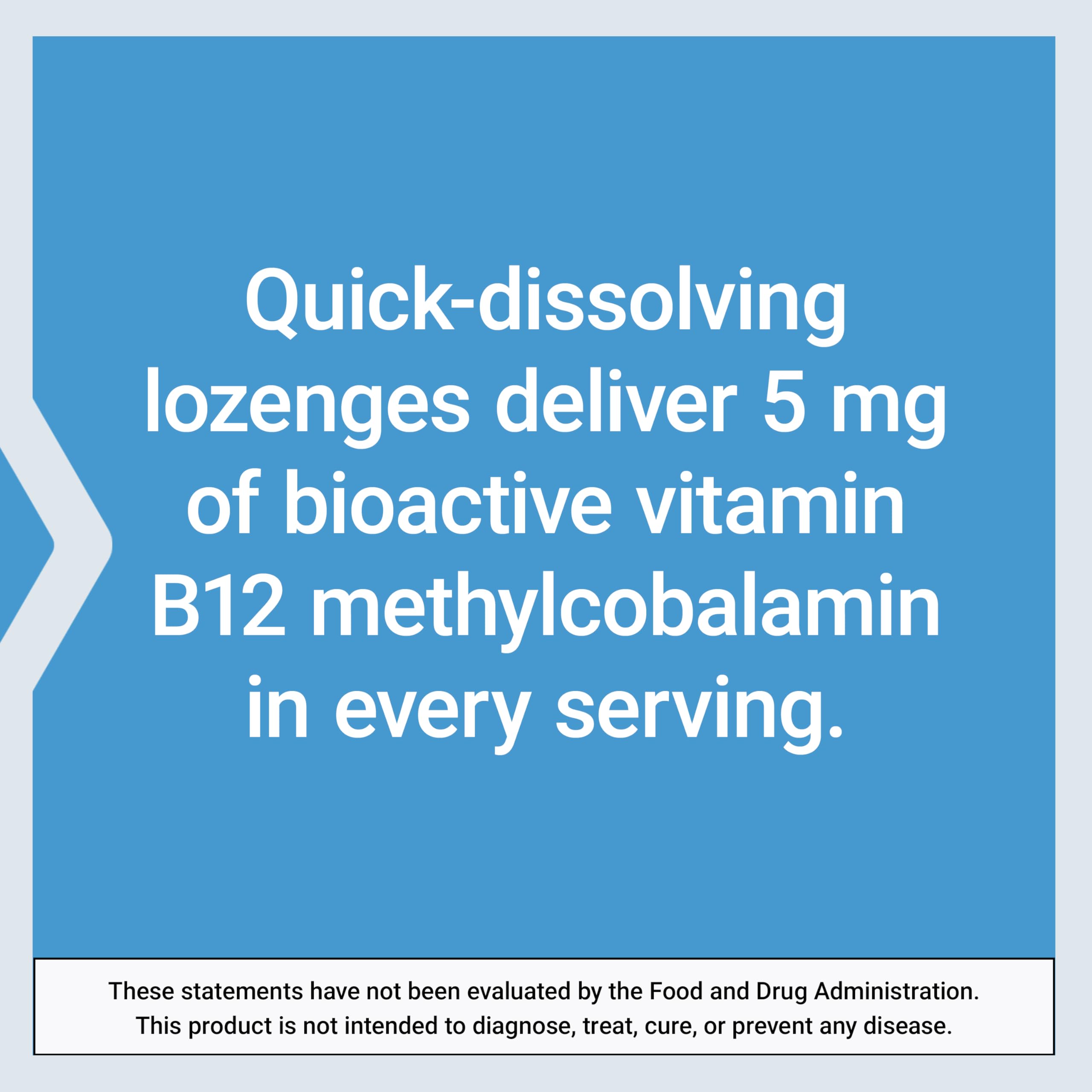 Life Extension Vitamin B12 Methylcobalamin lozenges close-up