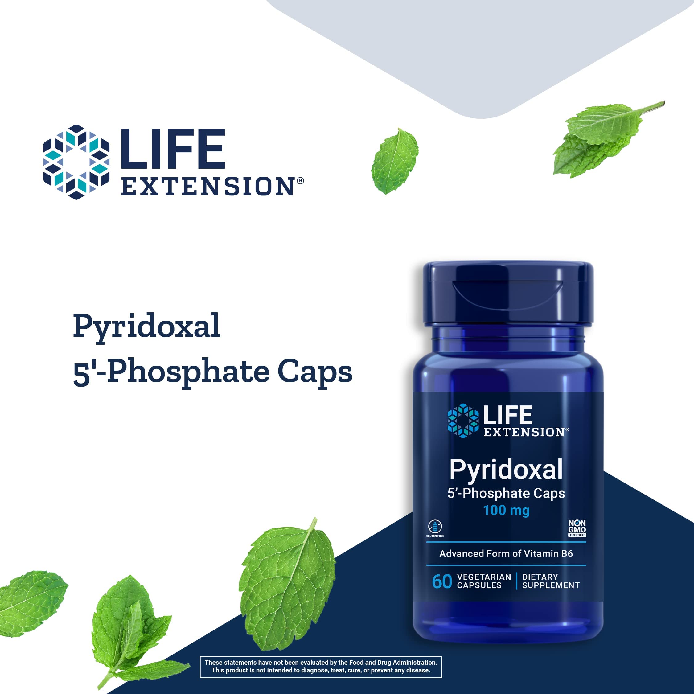Life Extension Vitamin B6 Pyridoxal 5'-Phosphate ingredients list