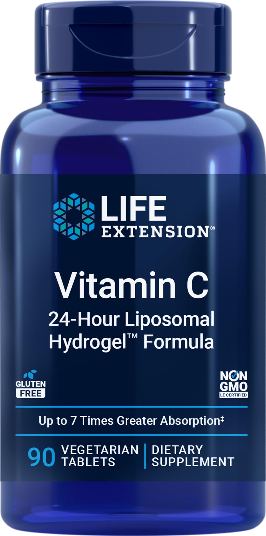 Life Extension Vitamin C 24-Hour Liposomal Hydrogel Formula 350mg front view