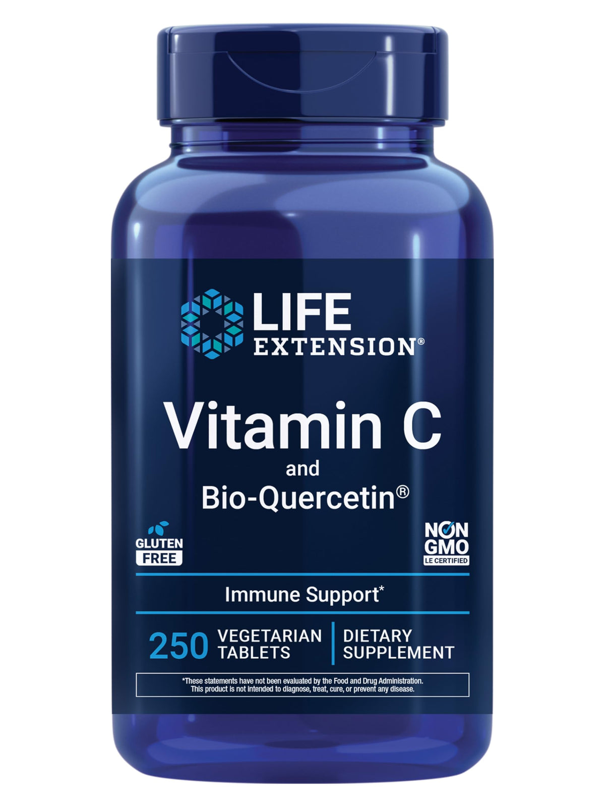 Life Extension Vitamin C with Quercetin 1000mg 250 Tablets front view