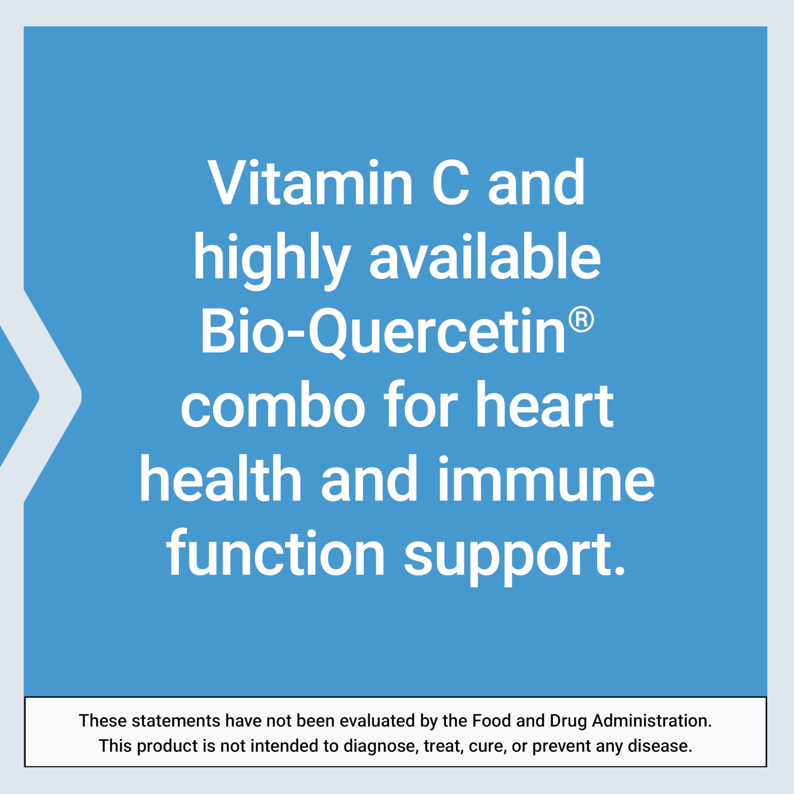 Life Extension Vitamin C with Quercetin 1000mg 250 Tablets nutrition facts