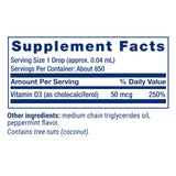 Life Extension Vitamin D3 Liquid Supplement 50 mcg dropper top