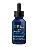 Life Extension Vitamin D3 Liquid Supplement 50 mcg front view