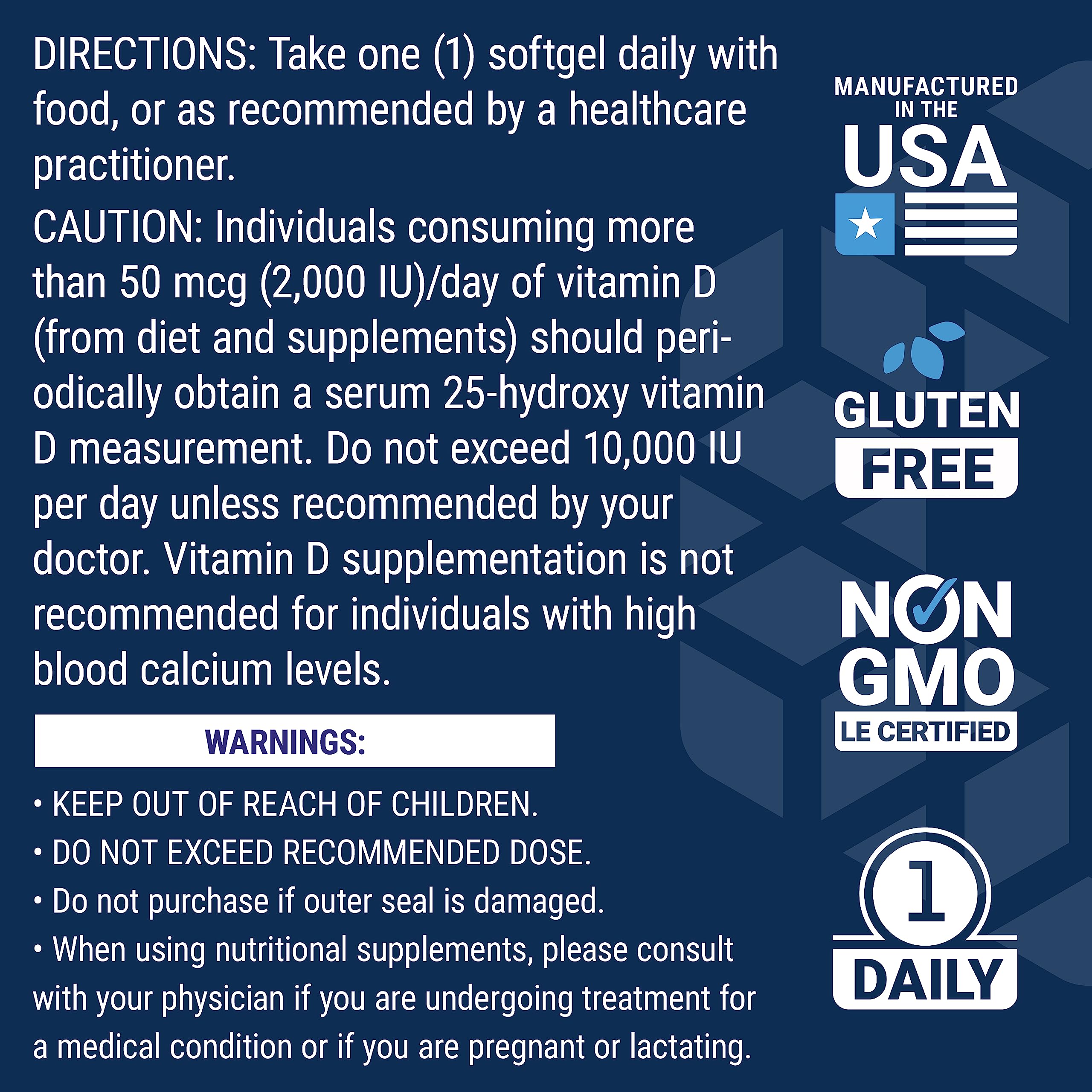 Life Extension Vitamin D3 Supplement packaging