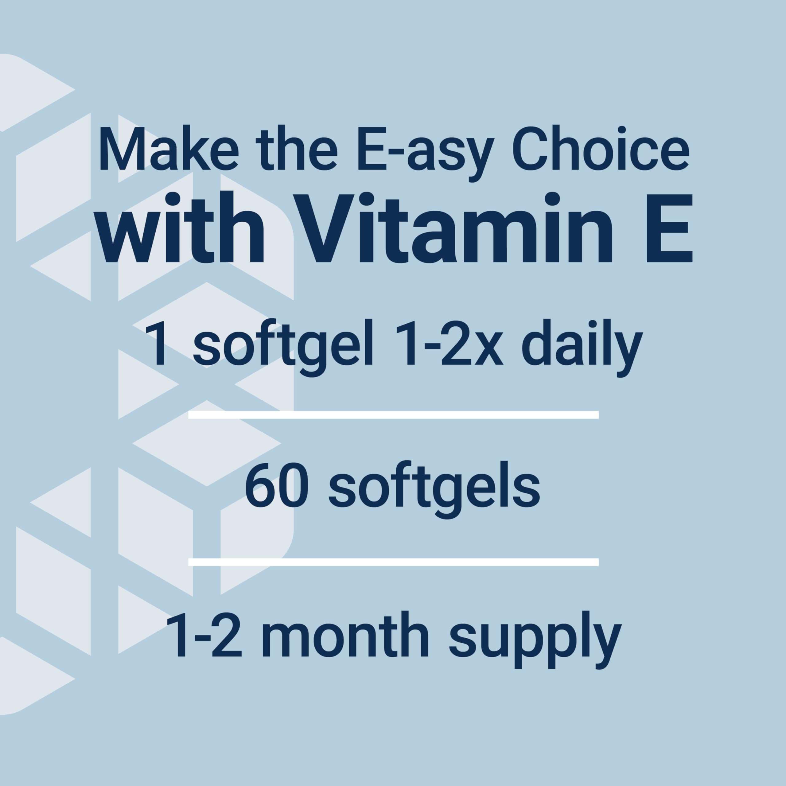 Life Extension Vitamin E Supplement ingredients list