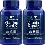 Life Extension Vitamins D & K with Sea-Iodine Supplement front view