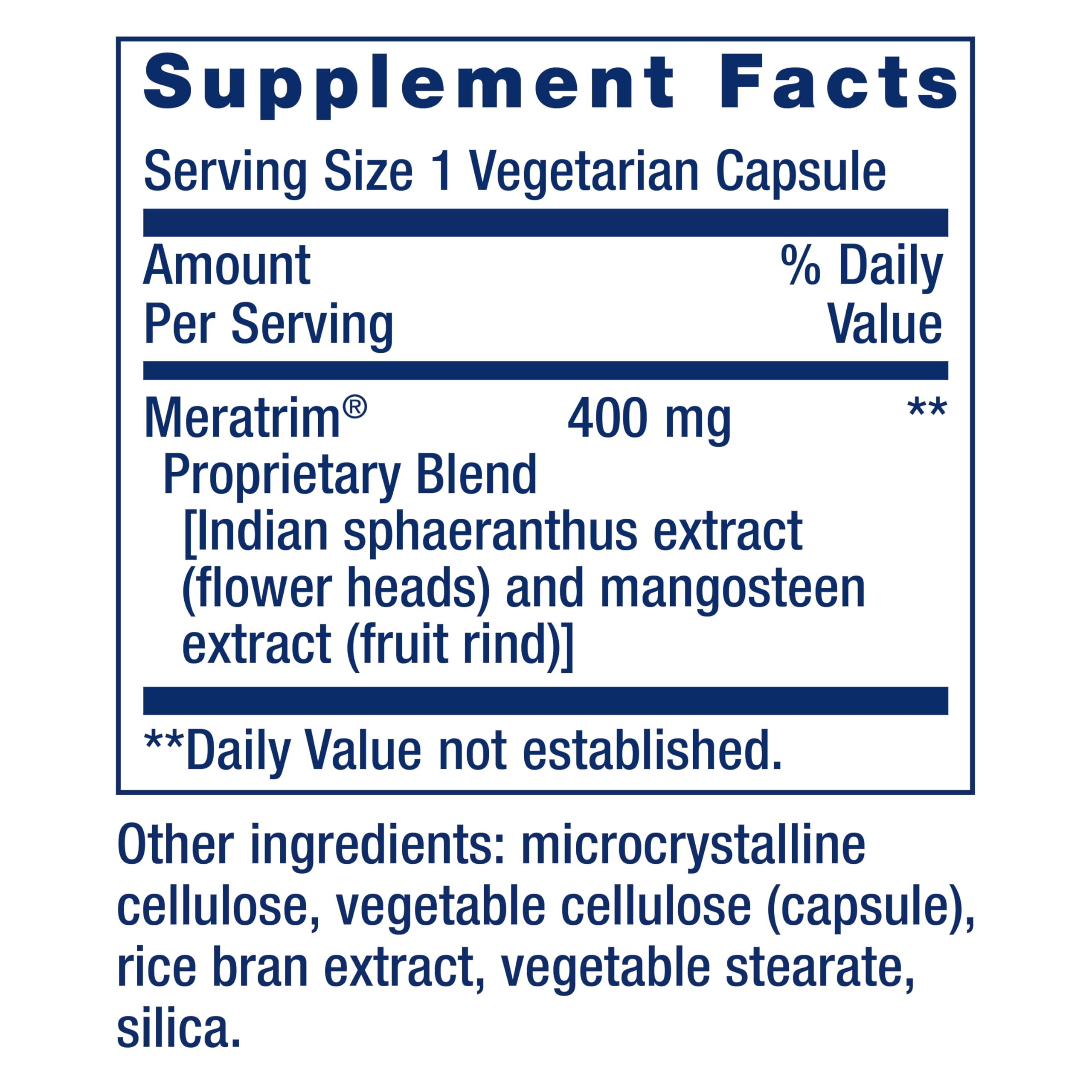 Life Extension Waistline Control™ 400mg capsules side view