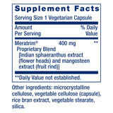Life Extension Waistline Control™ 400mg capsules side view