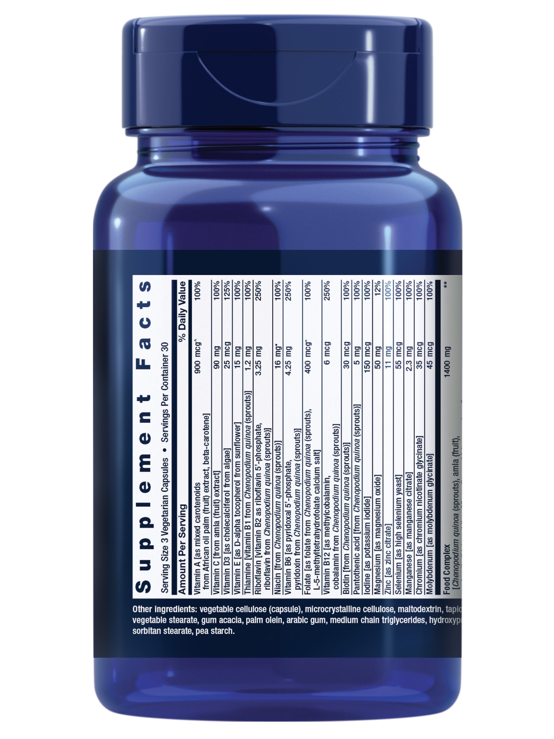 Life Extension Whole Food Multivitamin bottle with label