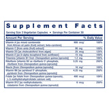 Life Extension Whole Food Multivitamin ingredients list