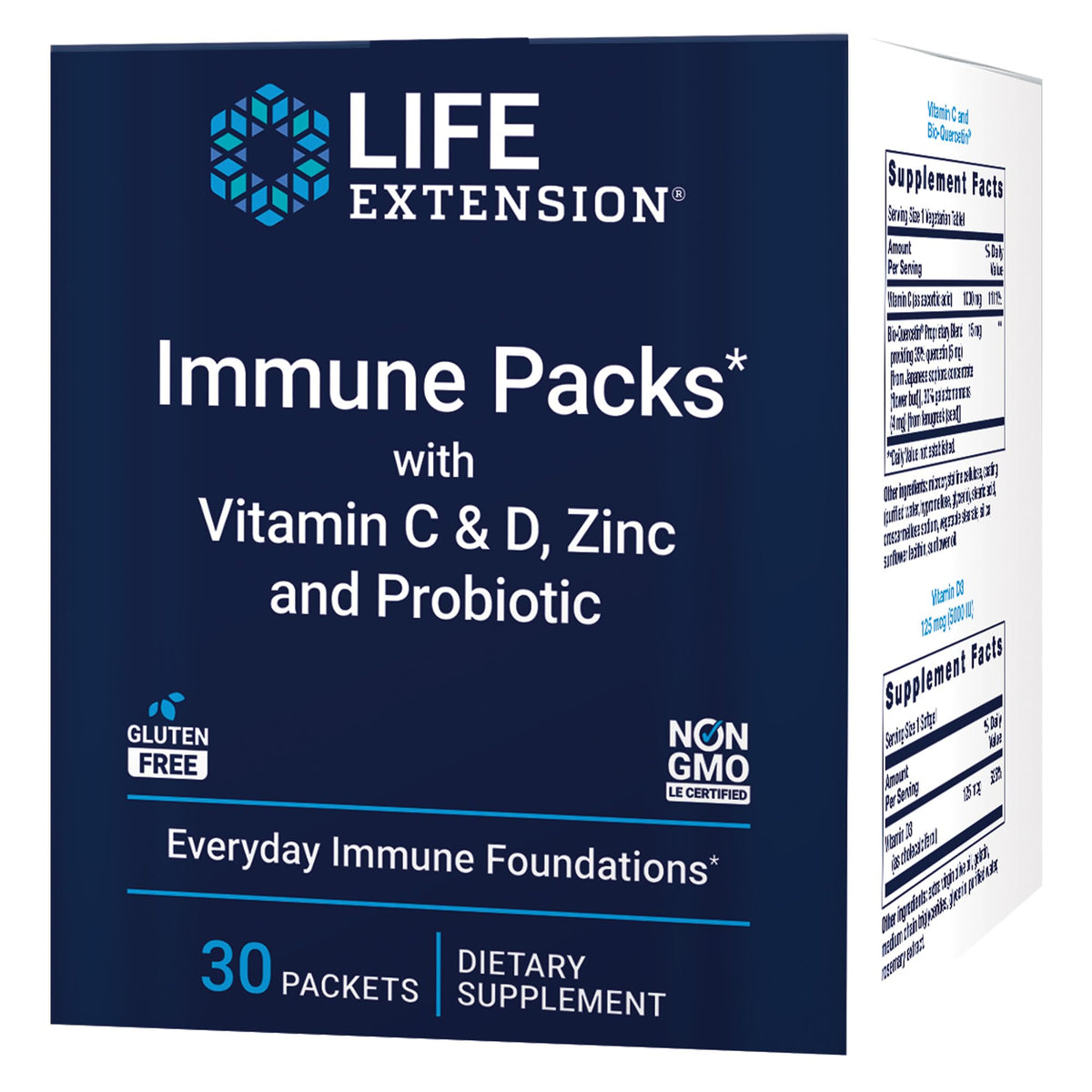 Life Extension Zinc Caps with Vitamins C & D and Probiotic front view