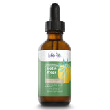 LIFE-FLO Biotin Drops 10000 mcg front view with packaging