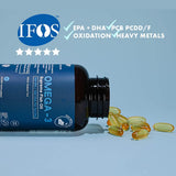 Life & Food Omega-3 Fish Oil Softgels 1050mg capsules close-up