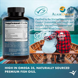 Life & Food Omega-3 Fish Oil Softgels 1050mg displayed with other supplements