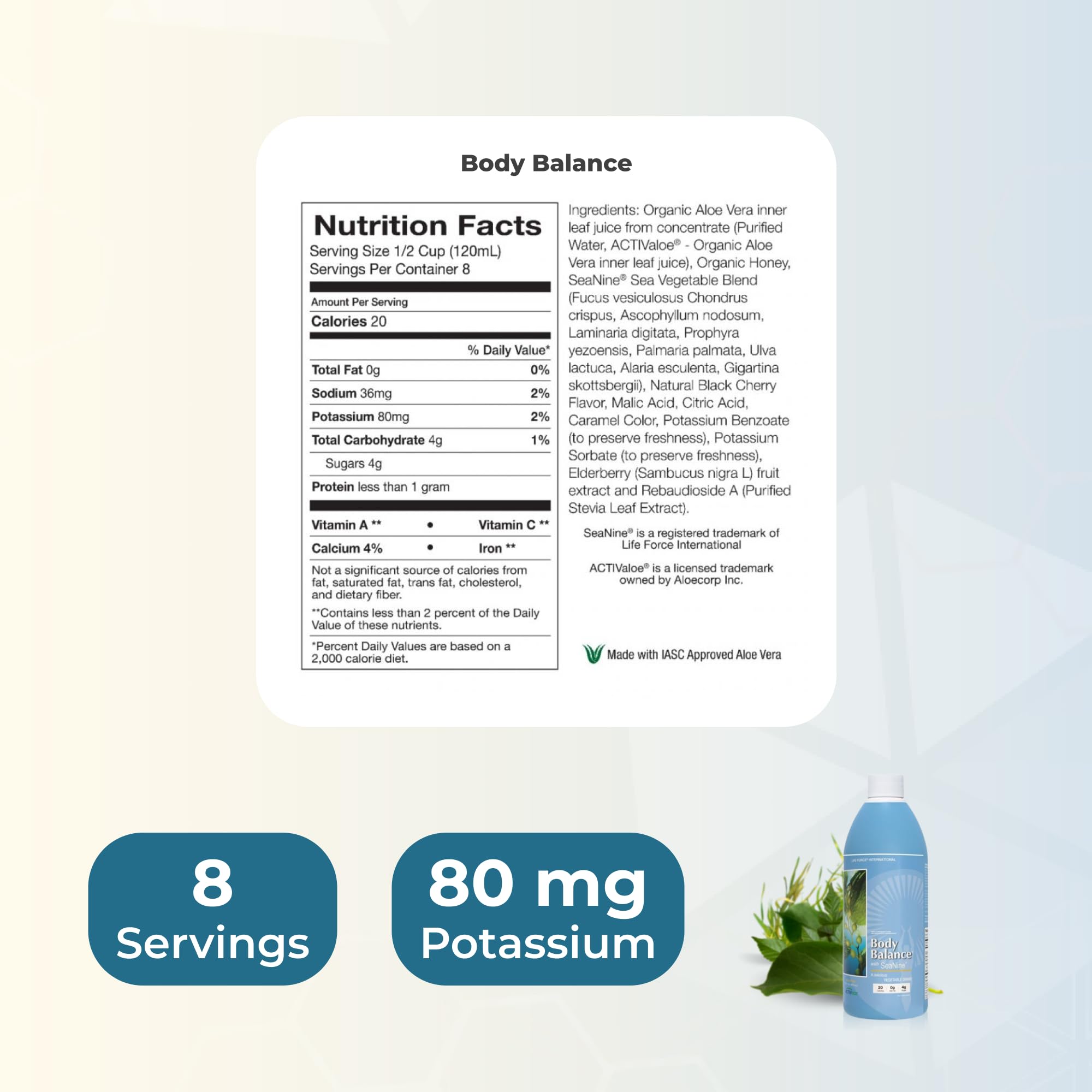 Life Force Body Balance Multiminerals 907g ingredient list