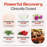 LIFE HAPPNS BE READY Milk Thistle capsules with a measuring spoon