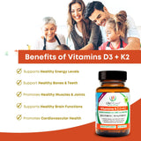 Life Infused Vitamin D3 + K2 90 capsules bottle with label