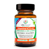 Life Infused Vitamin D3 + K2 90 capsules front view