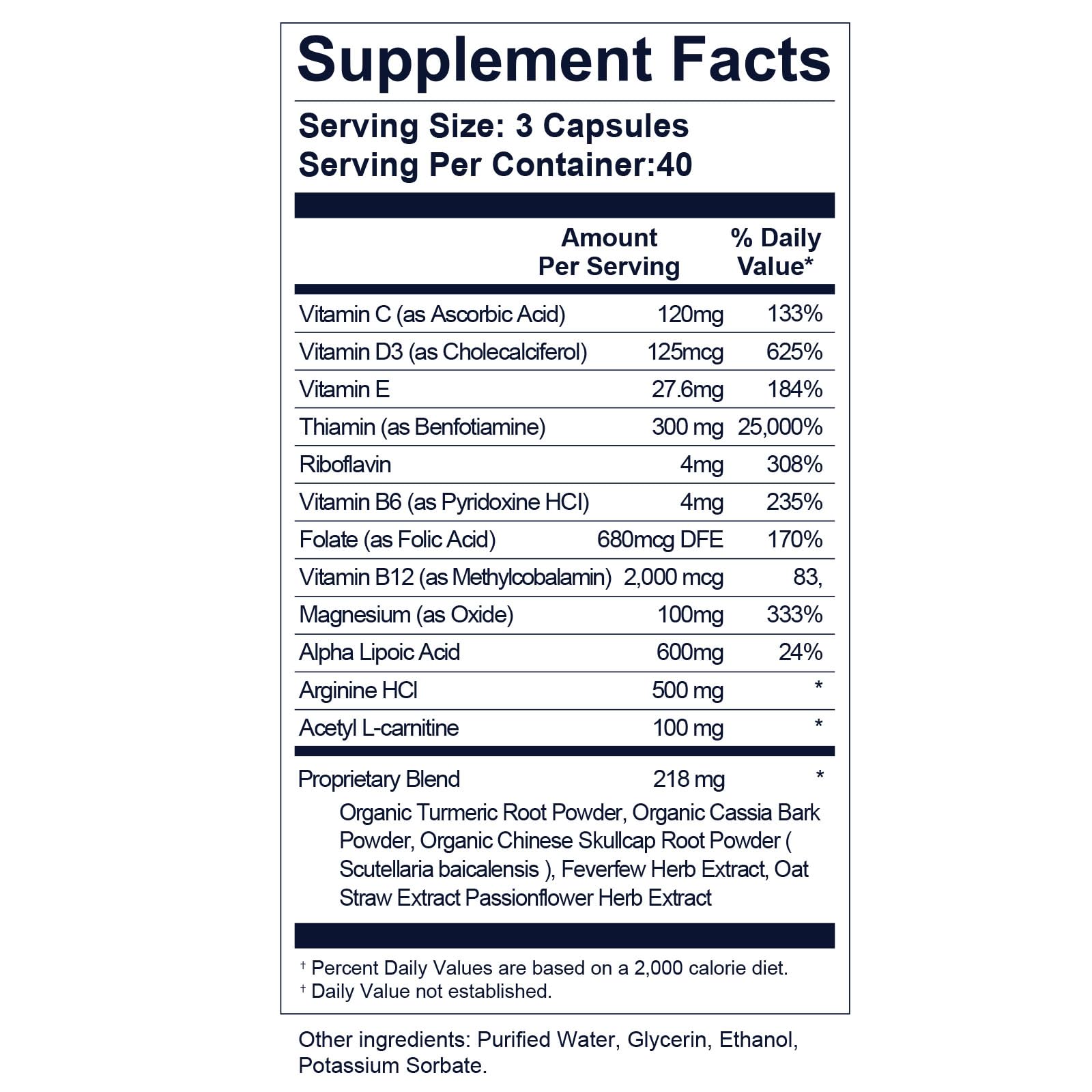 Life Nutrition Alpha Lipoic Acid 120 capsules bottle side view