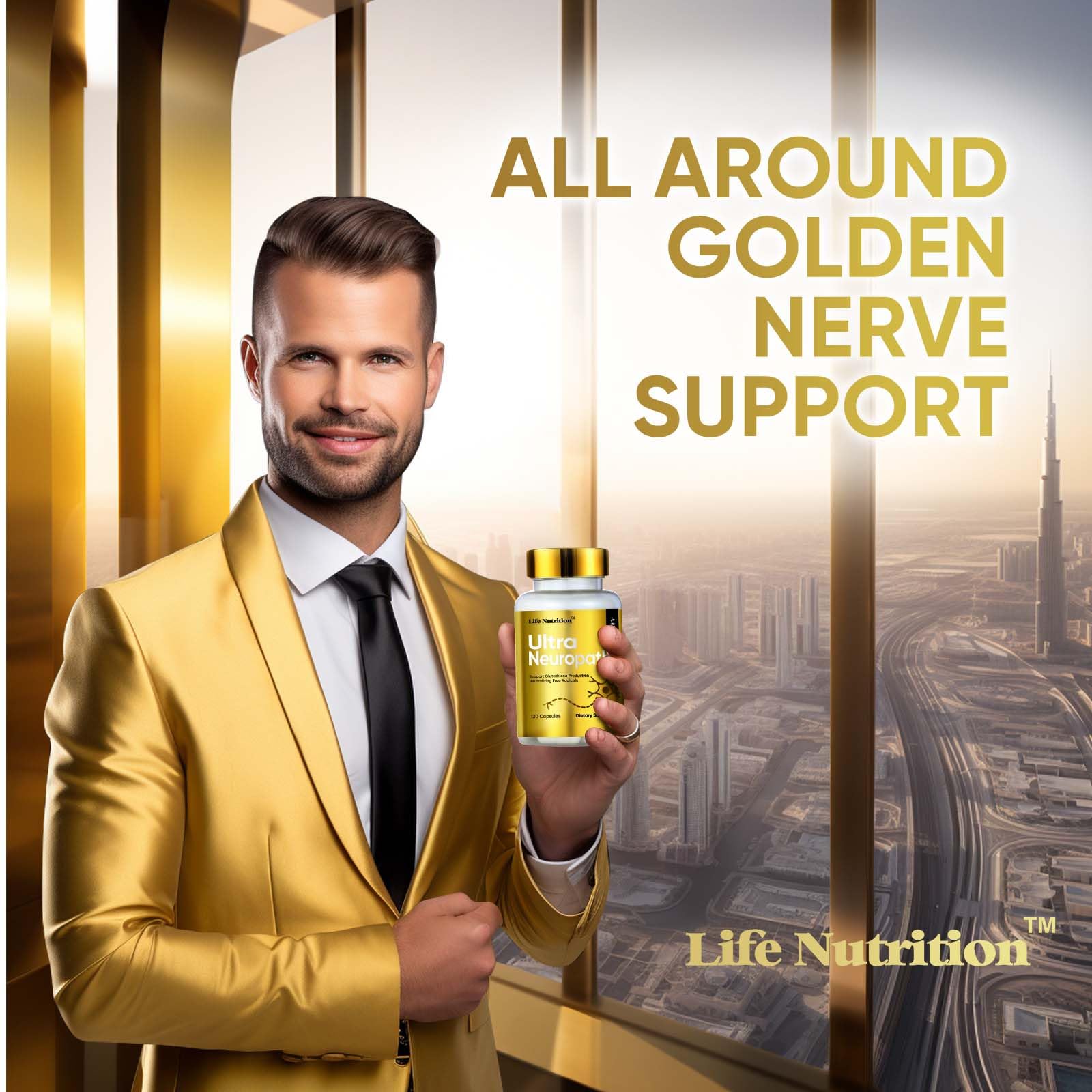 Life Nutrition Alpha Lipoic Acid Nerve Support capsule close-up