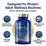 Life Nutrition Copper Peptide Capsules displaying the secure bottle seal
