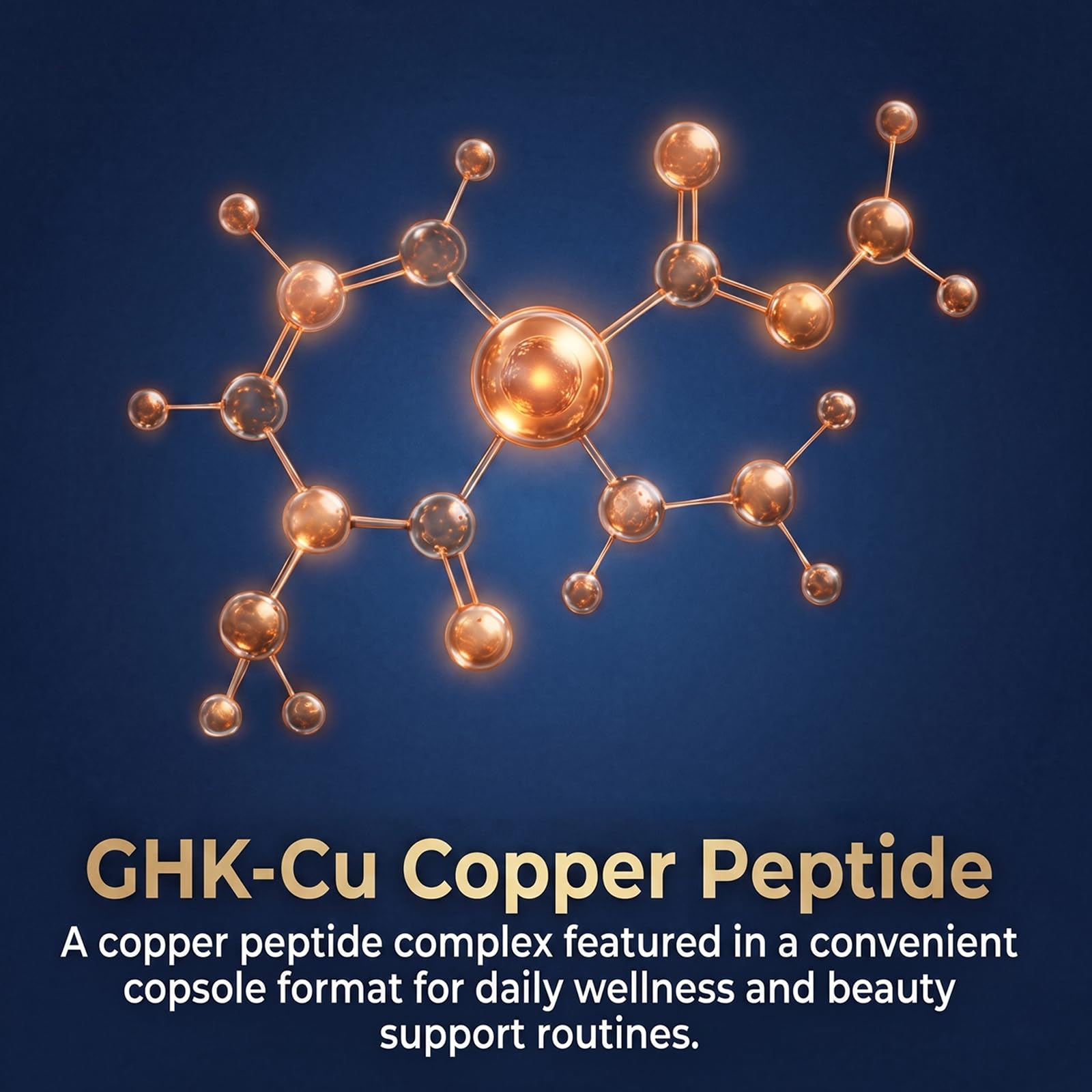 Life Nutrition Copper Peptide Capsules opened bottle showing capsules