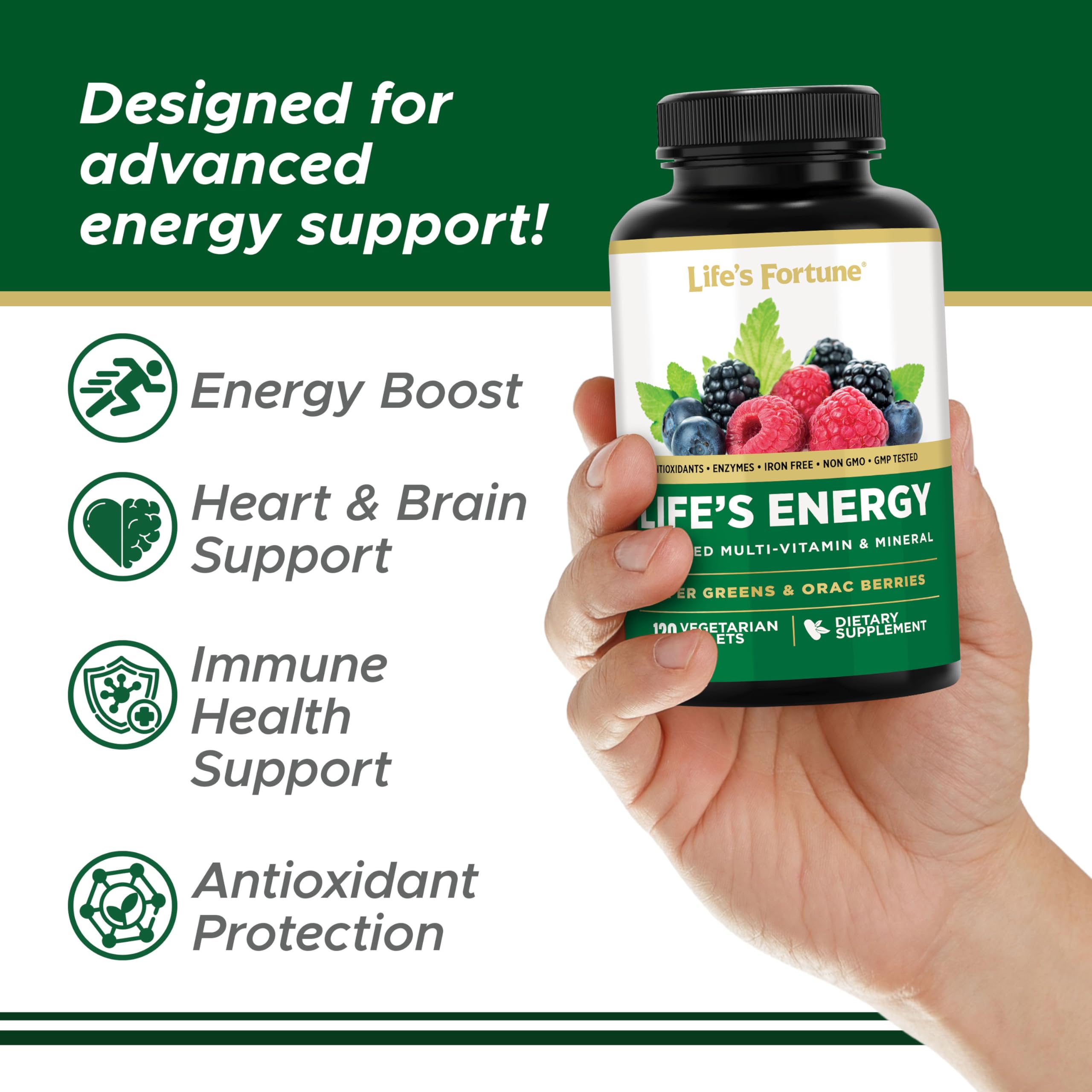 Life's Fortune Advanced Multivitamin 250g back view