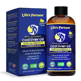 Life's Fortune Cod Liver Oil 1000mg Omega 3 Liquid front view