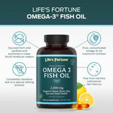 Life's Fortune Fish Oil Omega-3 Supplement bottle side view