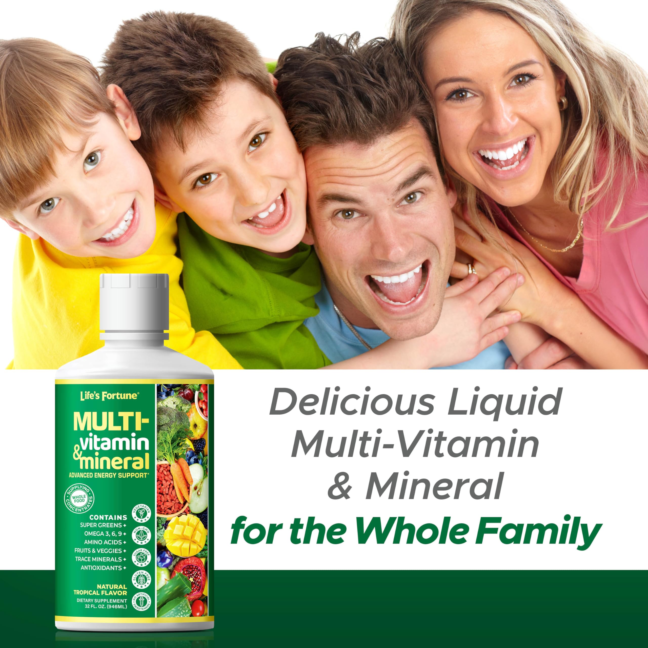 Life's Fortune Liquid Multivitamin 907g with fruits and vegetables