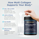 Life's Fortune Multi-Collagen Powder 299g scoop with powder
