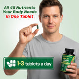 Life's Fortune Multivitamin & Mineral Supplement tablets on a surface