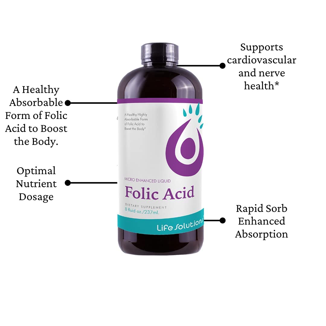 Life Solutions Folic Acid Liquid Supplement 227g ingredients list