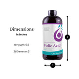 Life Solutions Folic Acid Liquid Supplement 227g packaging