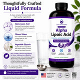 Life Solutions Liquid Alpha Lipoic Acid 50mg 16oz bottle in lifestyle setting