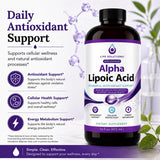 Life Solutions Liquid Alpha Lipoic Acid 50mg 16oz bottle with measuring cap