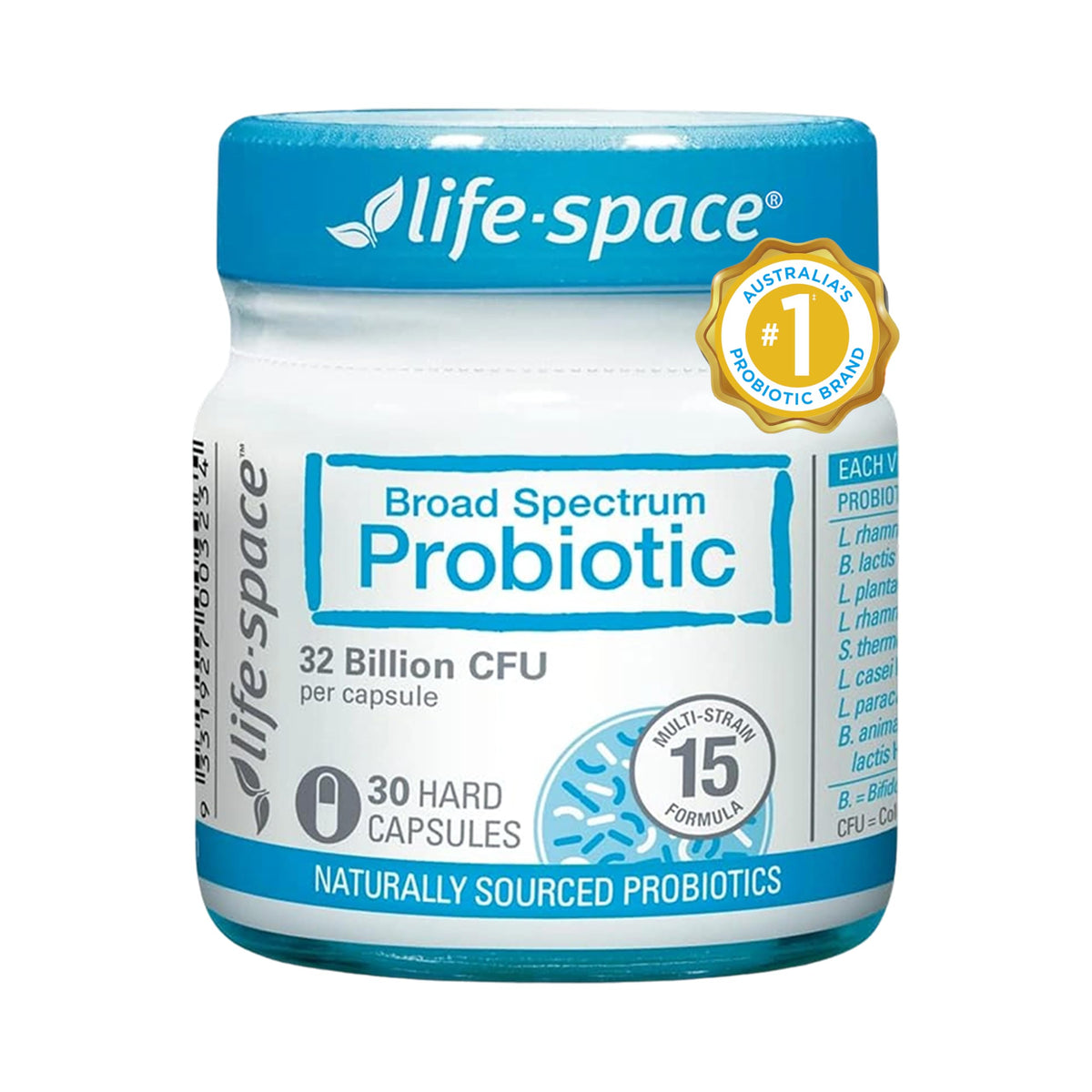 Life-Space Prebiotic Capsules front view with packaging
