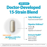 Life-Space Prebiotic Capsules opened bottle with capsules inside
