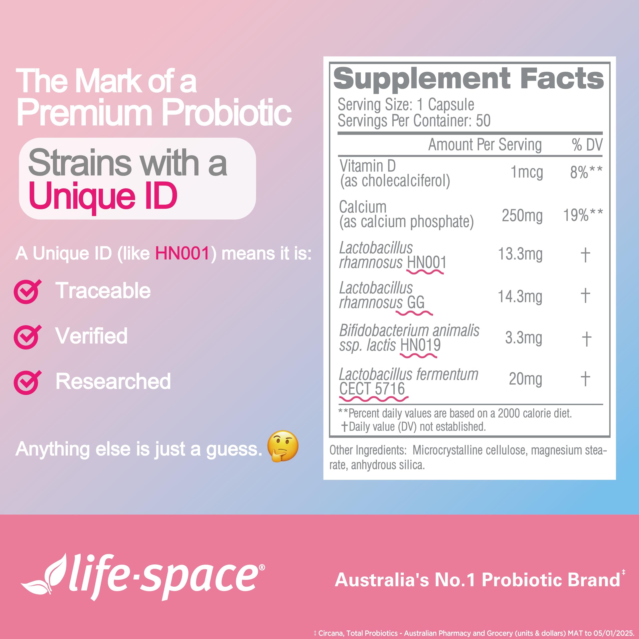 Life-Space Pregnancy & Breastfeeding Probiotic open bottle with capsules
