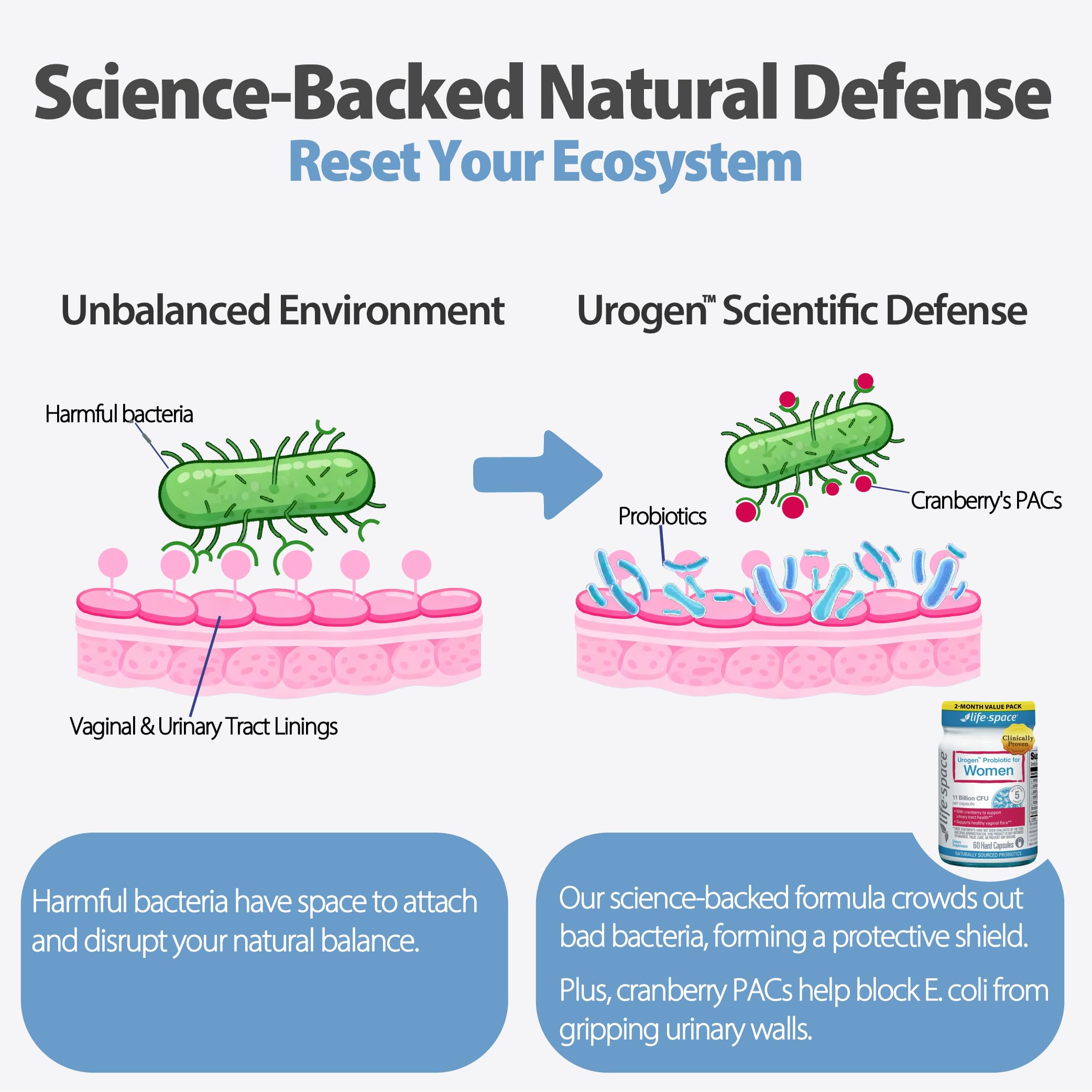 Life-Space Probiotic Capsules lifestyle scene with a glass of water