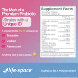 Life-Space Probiotic Capsules showing the capsule count on the label