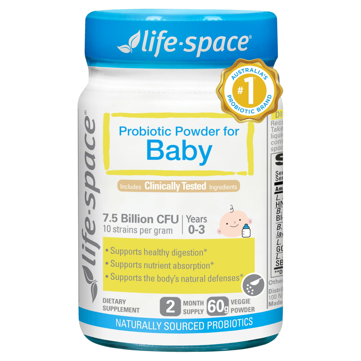 Life-Space Probiotic Powder for Babies 60g front view